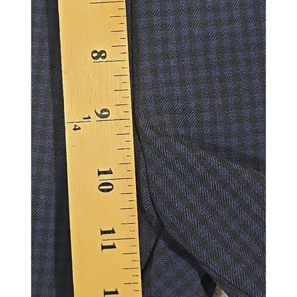 Ann Taylor The Chelesa Pants Skinny Leg Ankle High Rise Blue & Black Check Sz 12 - Picture 6 of 12